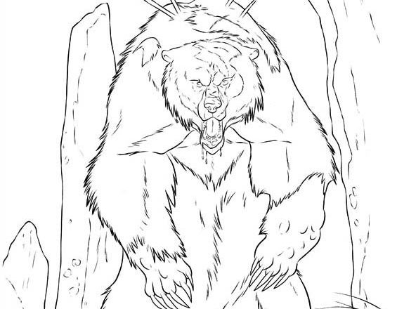 L’ orso cattivo disegni da colorare gratis
