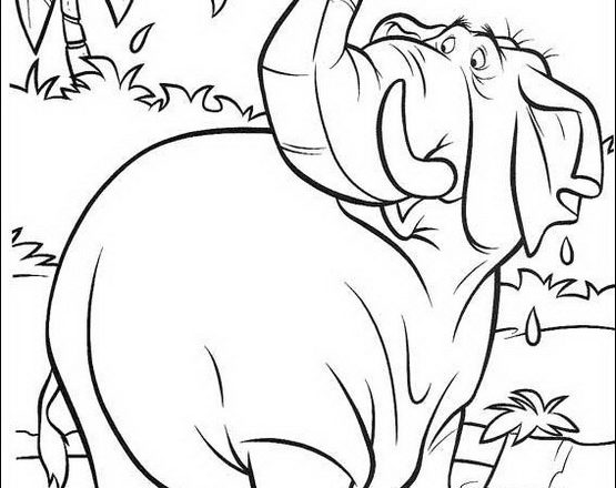 L’Elefante di Mowgli e il libro della giungla da colorare
