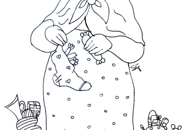 La Befana che prepara le calze per i bambini disegni gratuiti