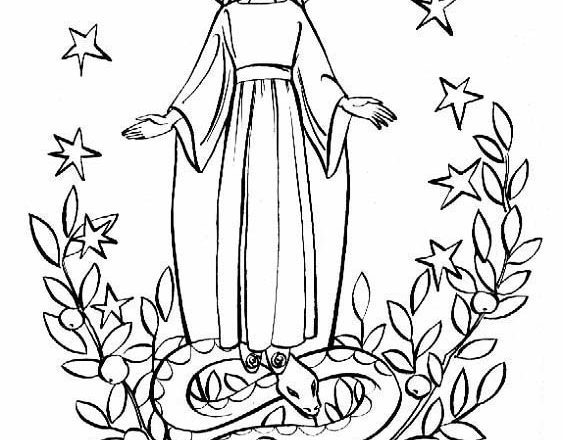 La Madonna Maria disegni da colorare gratis