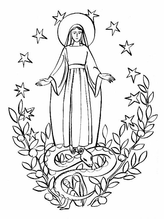 La Madonna Maria disegni da colorare gratis