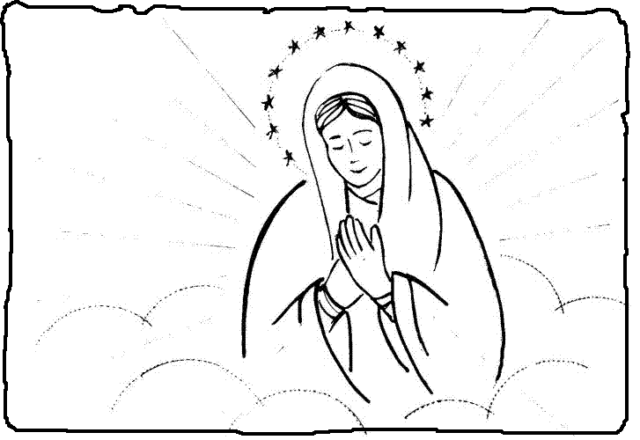 La Madonna che prega disegno da colorare gratis