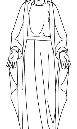La Madonna disegno da colorare