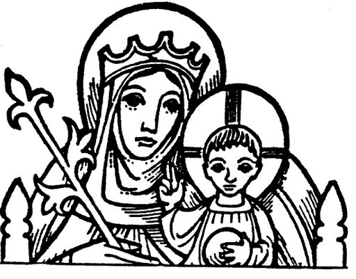 La Madonna immagine da colorare per i bimbi