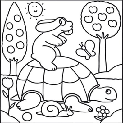 La Pimpa e la tartaruga disegno da colorare gratis