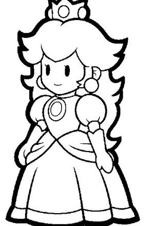La Principessa Peach personaggio Super Mario Bros da colorare