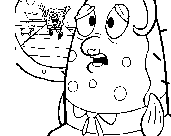 La Signora Puff personaggio Spongebob disegno da colorare