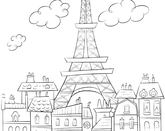 La Tour Eiffel disegni da colorare di Ratatouille