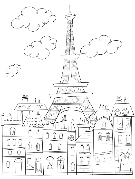 La Tour Eiffel disegni da colorare di Ratatouille