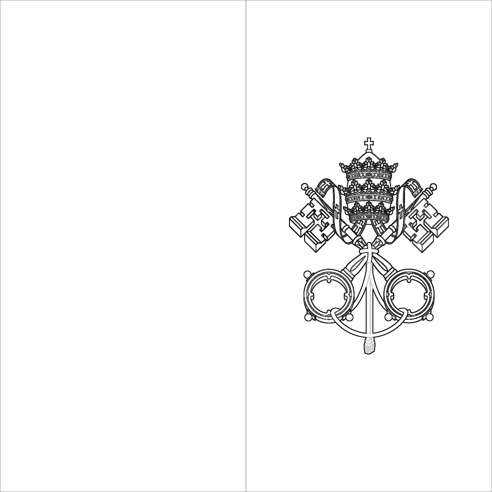 La bandiera della Città del Vaticano da colorare