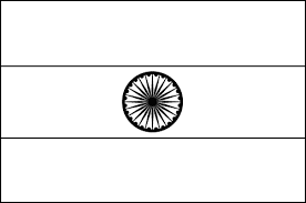 La bandiera indiana dell’ India da stampare e da colorare