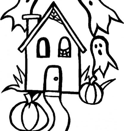La casa stregata con i fantasmi da colorare