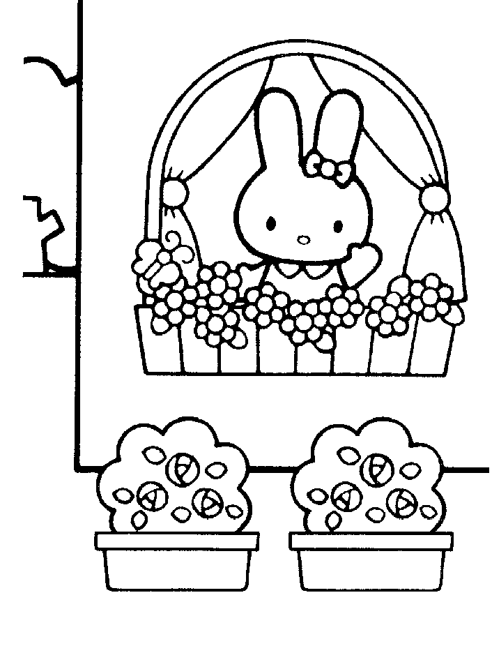 La coniglietta disegni da colorare gratis