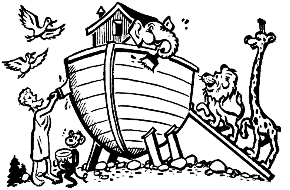 La costruzione dell’ Arca di Noè disegni da stampare e colorare