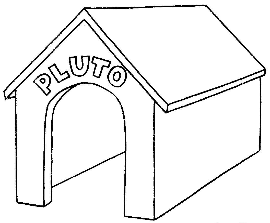 La cuccia di Pluto disegno da colorare semplice
