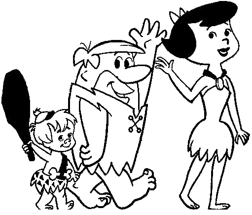 La famiglia Rubble disegno da colorare I Flintstones