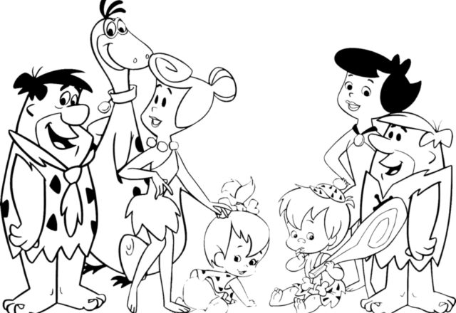 La famiglia de I Flintstones disegni da colorare gratis