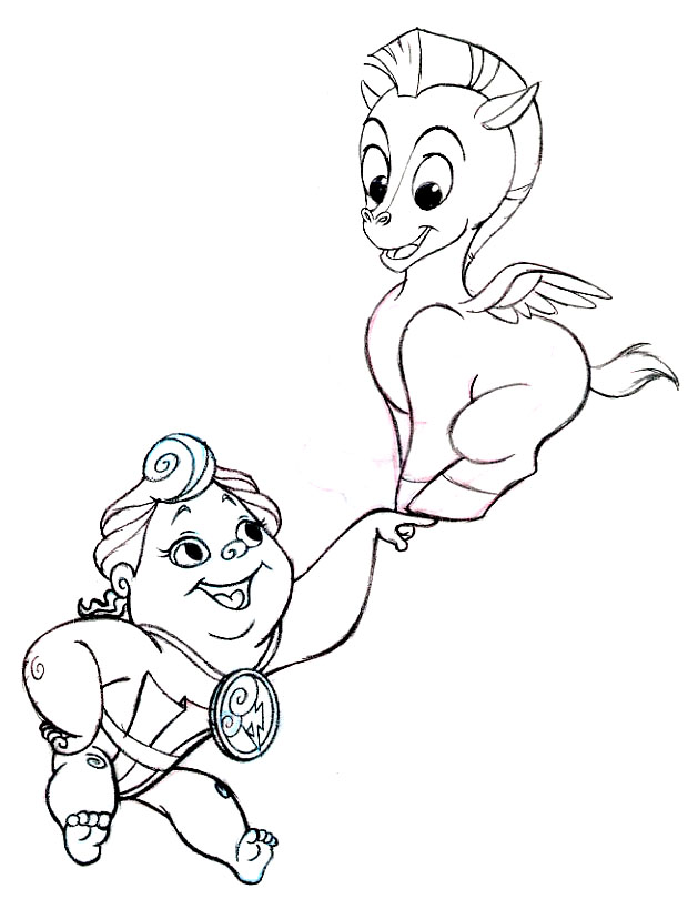 La forza di Baby Hercules disegni da colorare gratis