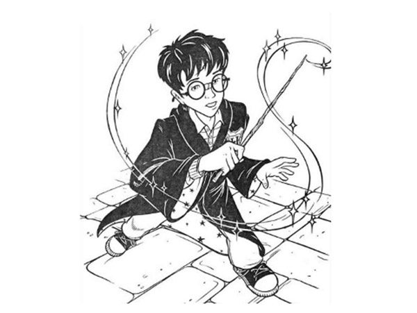 La magia ed Harry Harry Potter da colorare