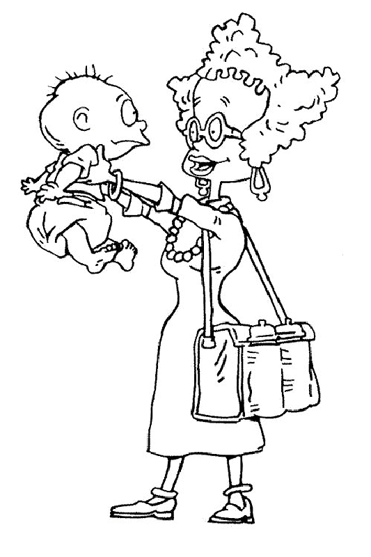 La mamma e il piccolo Tommy I Rugrats disegno da colorare e da stampare