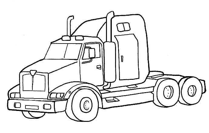 La motrice di un camion disegno da colorare gratuitamente