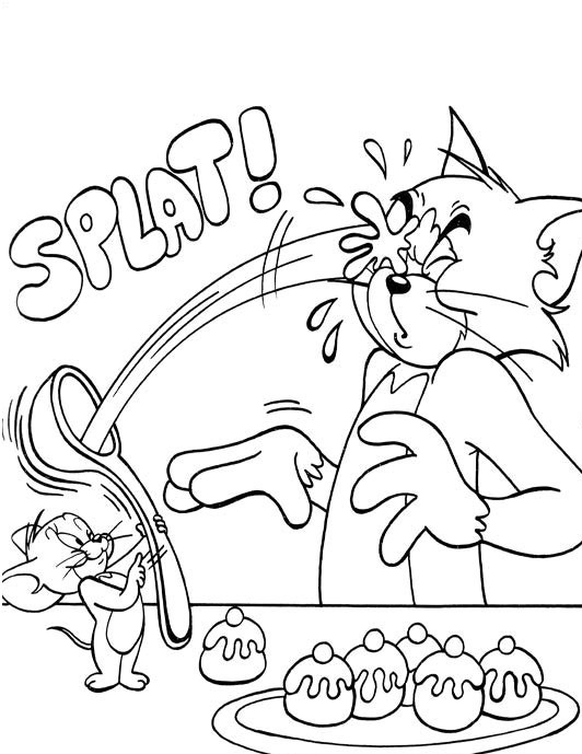 La pasticceria con Tom and Jerry stampa e colora gratis