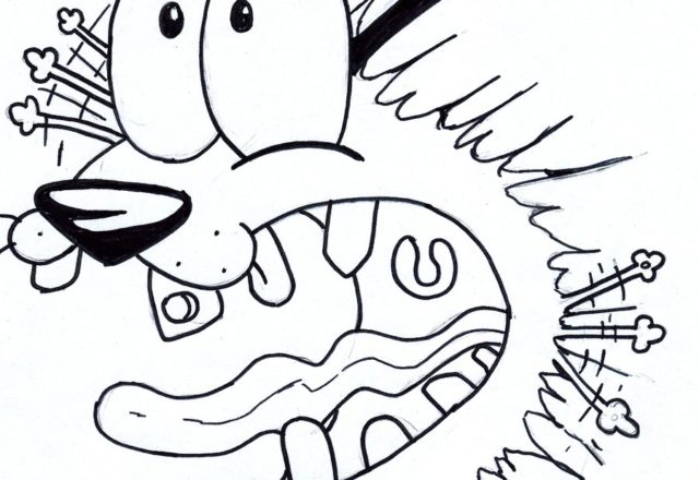 La paura di Leone il cane fifone disegno da colorare gratis