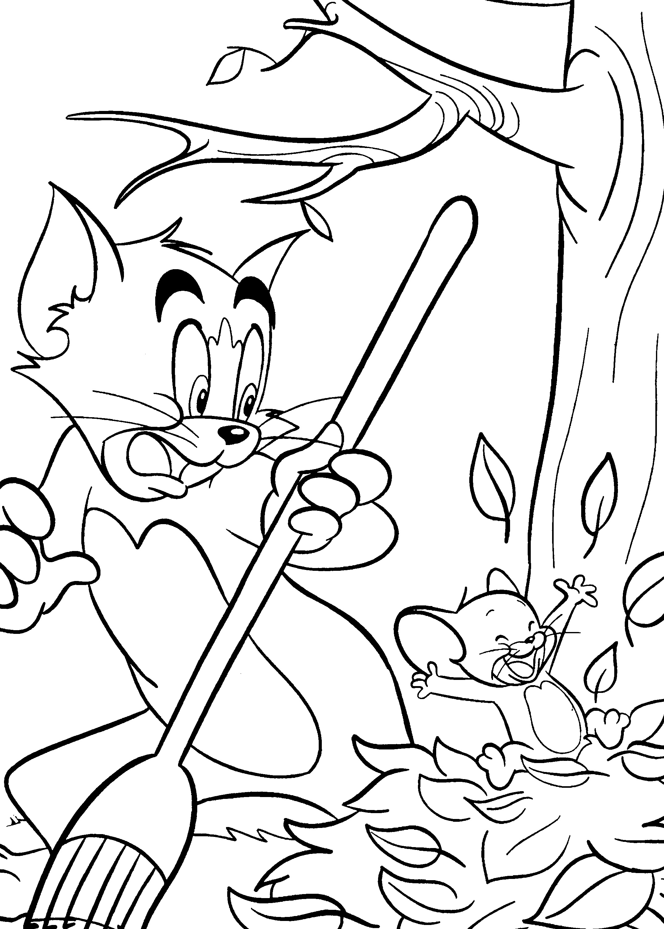 La raccolta delle foglie con Tom and Jerry