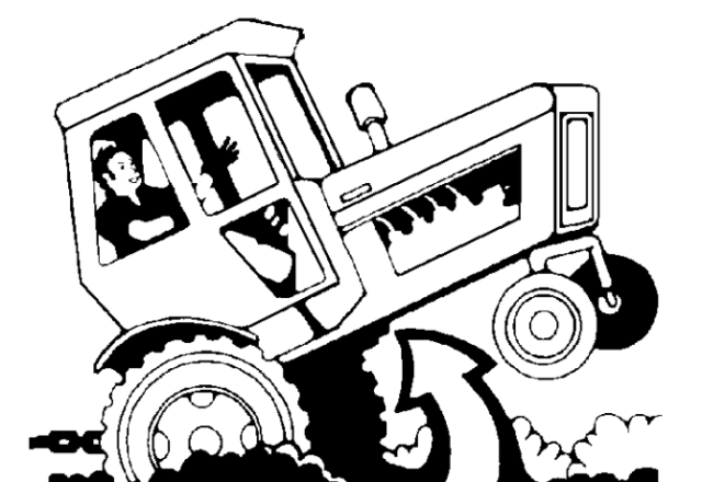 La sicurezza sul trattore disegno da colorare gratis per i bambini