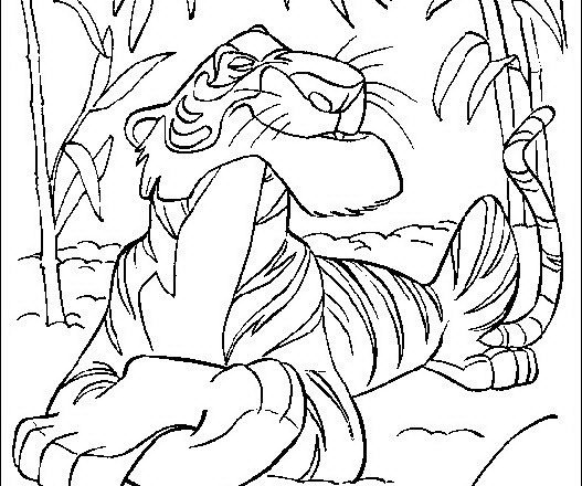 La temibile tigre disegni da colorare Mowgli e il libro della giungla