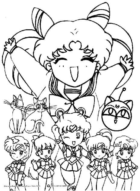 Le Chibi Sailor Moon disegni da colorare gratis