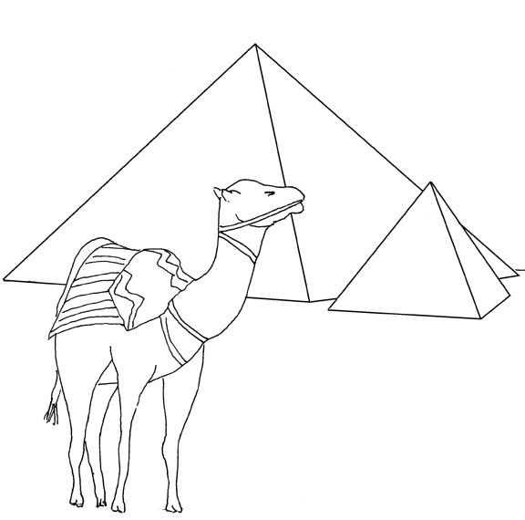 Le piramidi disegni da stampare e colorare Antico Egitto (1)