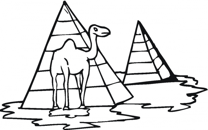 Le piramidi disegni da stampare e colorare Antico Egitto (3)