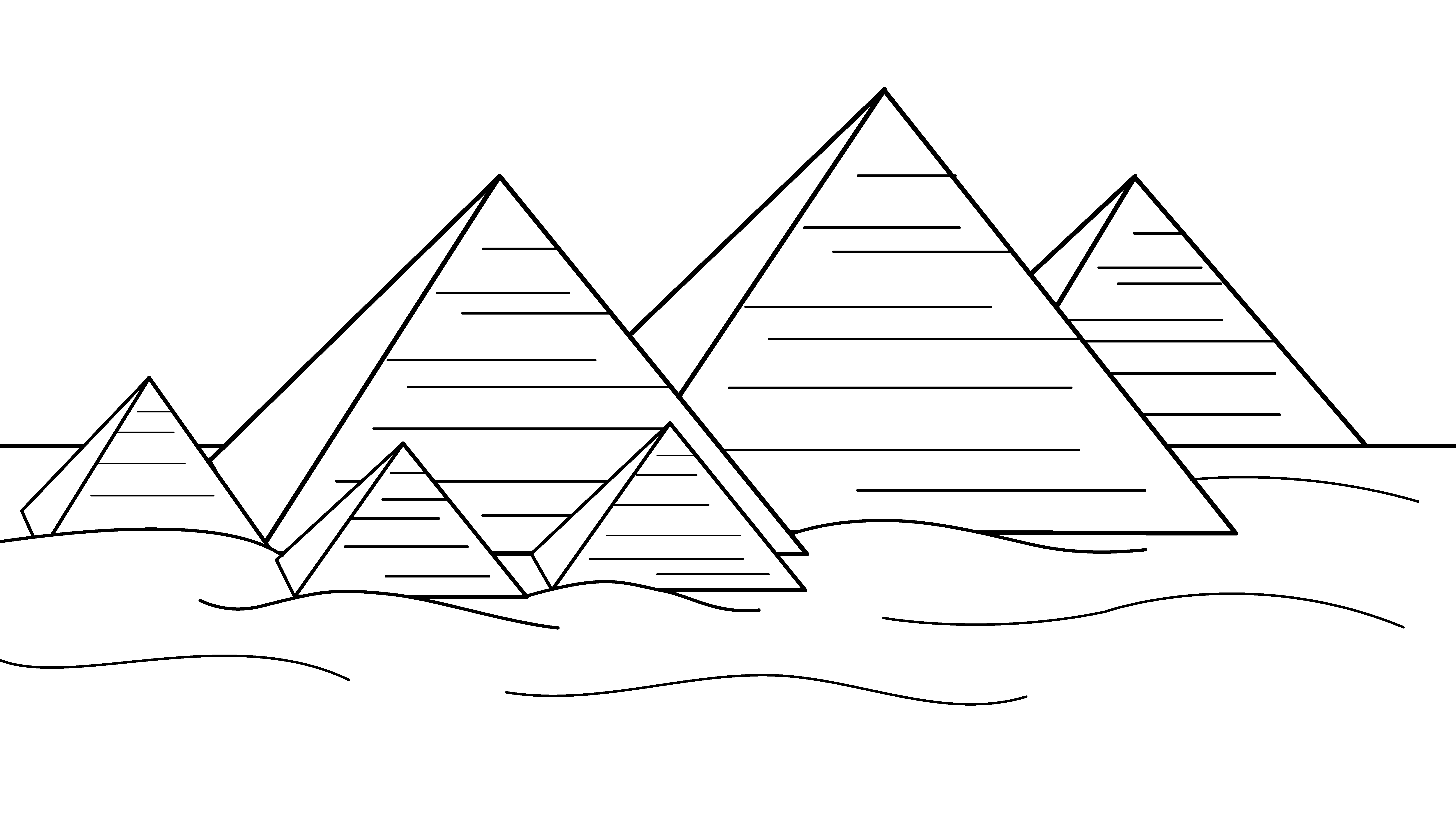 Le piramidi disegni da stampare e colorare Antico Egitto (6)