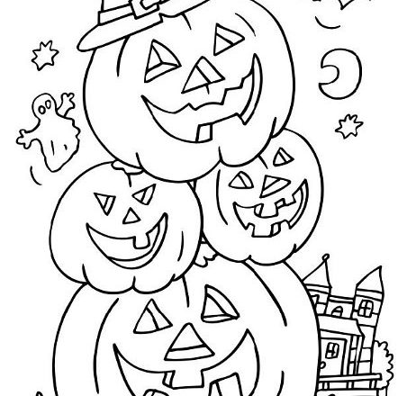 Le zucche di Halloween una sopra l’ altra disegni gratis