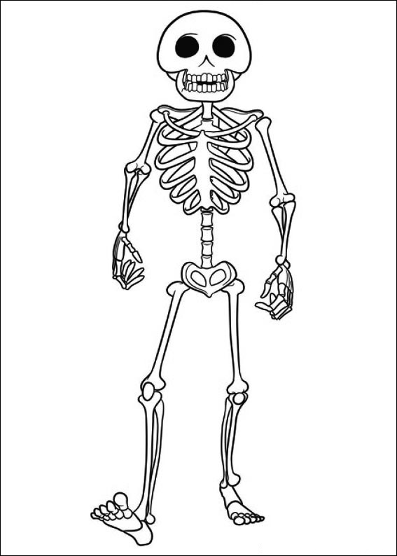Lo scheletro disegni da colorare gratis