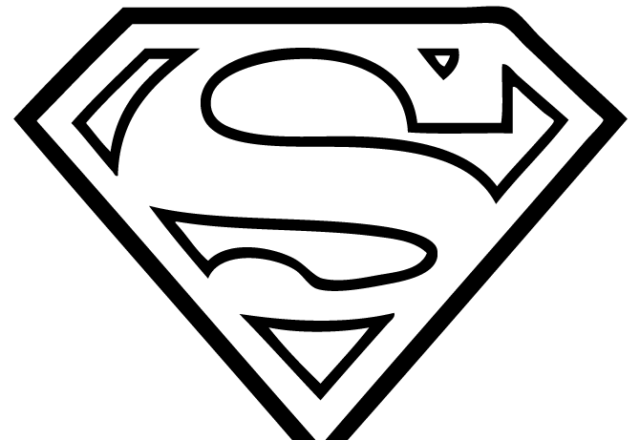 Logo alternativo del supereroe Superman da colorare