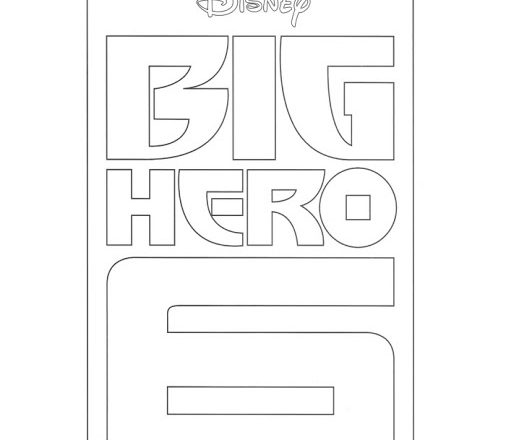 Logo del film Big Hero 6 da colorare per bambini