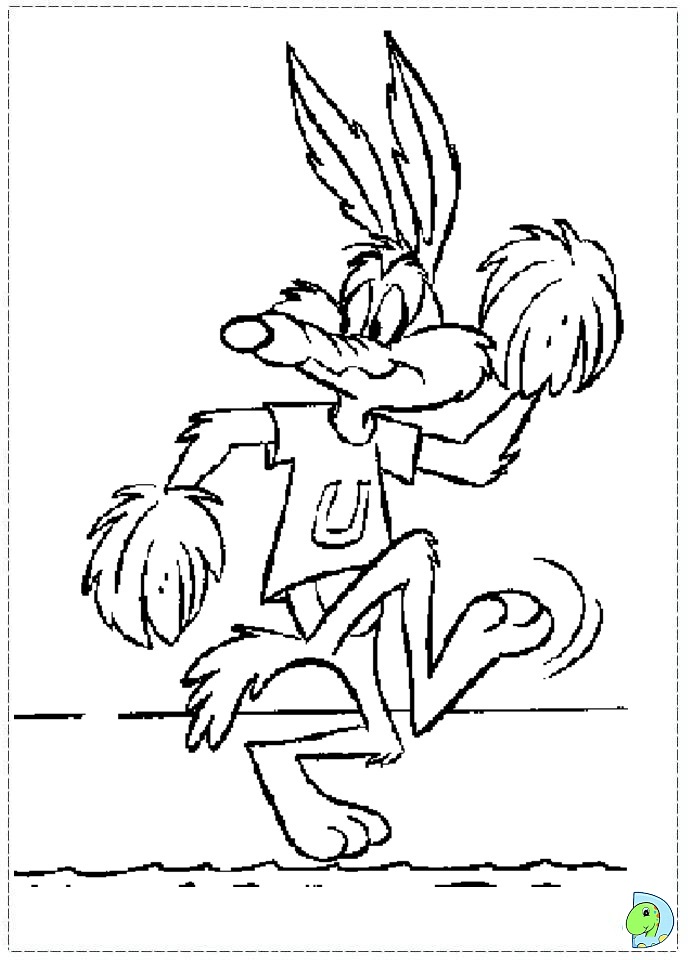 Looney Tunes Willy il Coyote cheerleader disegno da colorare