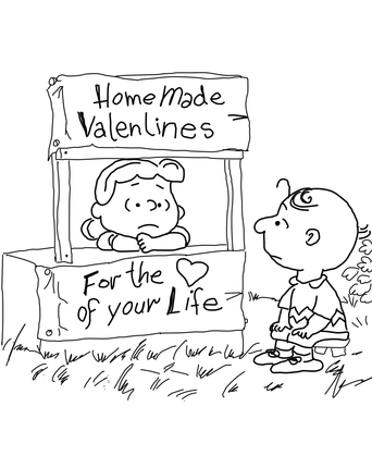 Lucy e Charlie Brown disegno da stampare e da colorare per bambini