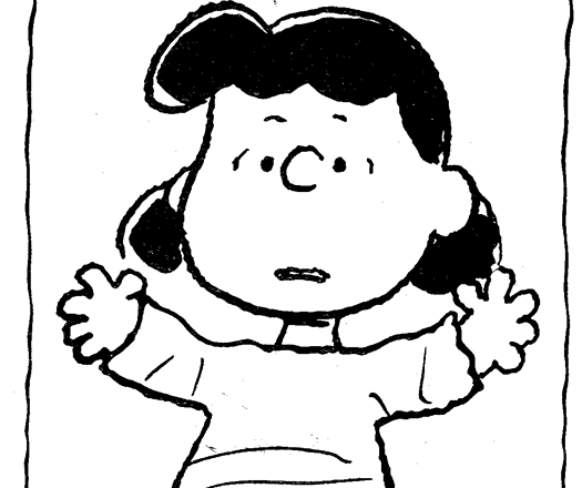 Lucy in una cornice disegno da colorare Peanuts