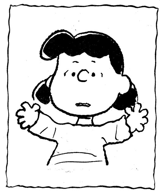 Lucy in una cornice disegno da colorare Peanuts