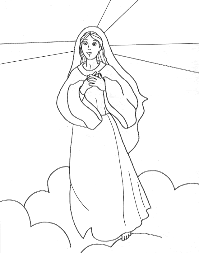 Madonna Maria di Nazareth disegno da colorare gratis