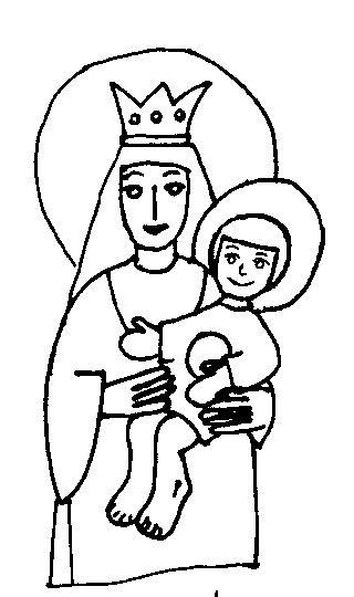 Madonna con bambino immagini religiose da colorare