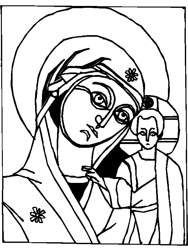 Madonna disegno da colorare