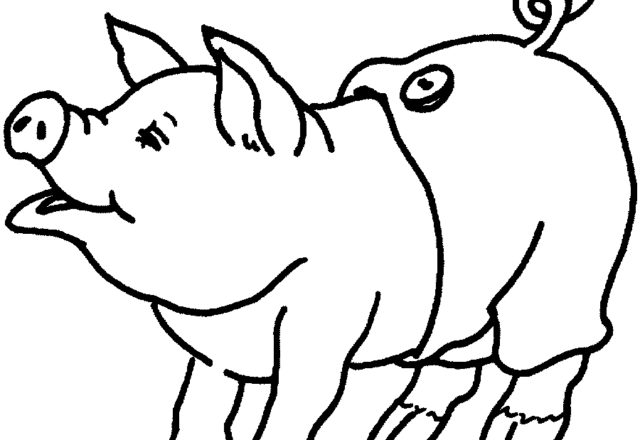 Maiale animale da fattoria disegno per bambini