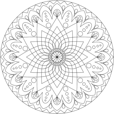 Mandala disegno da colorare gratis 113