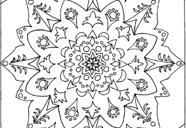 Mandala disegno da colorare gratis 130 difficile complesso