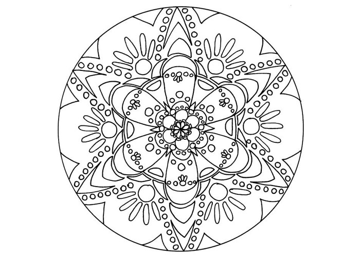 Mandala disegno da colorare gratis 194
