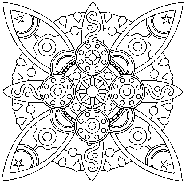 Mandala disegno da colorare gratis 2 difficile complesso